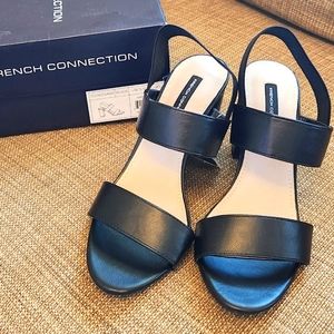NWT French Connection Black Sandals - 6.5